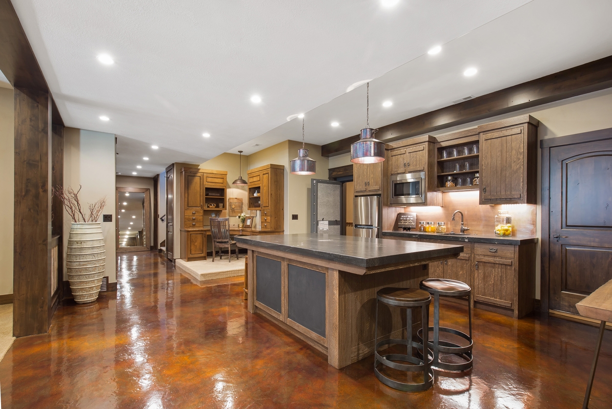 Second kitchen in basement