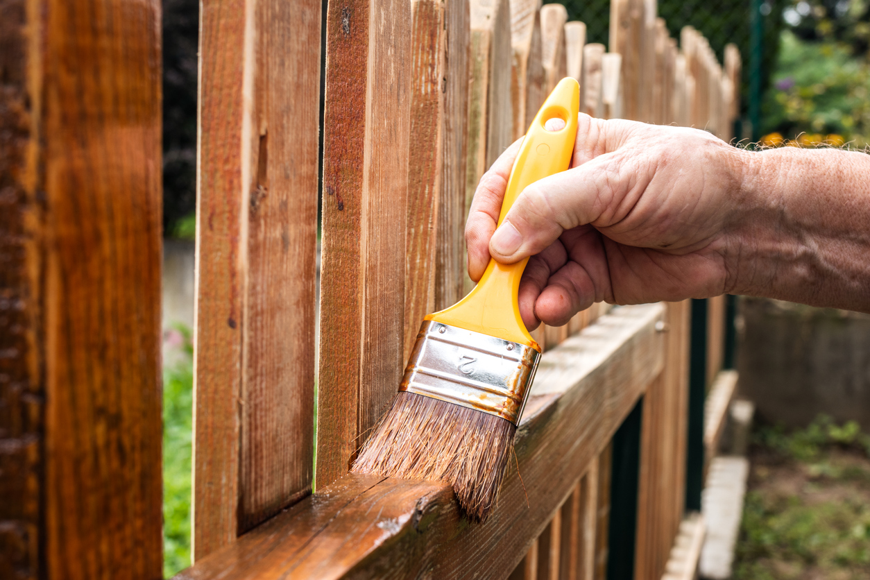 Painting picket fence